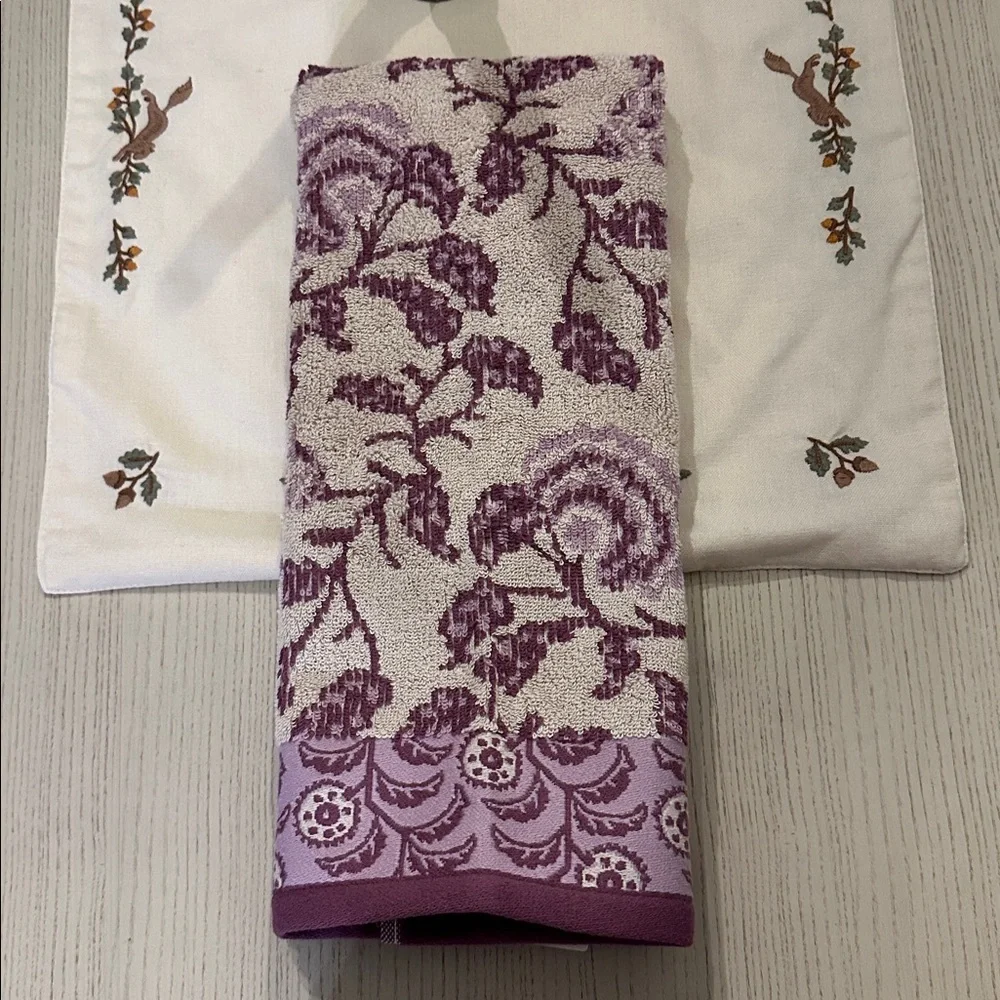 Anthropologie Vivi Cotton Jacquard Terrycloth Hand Towel NEW